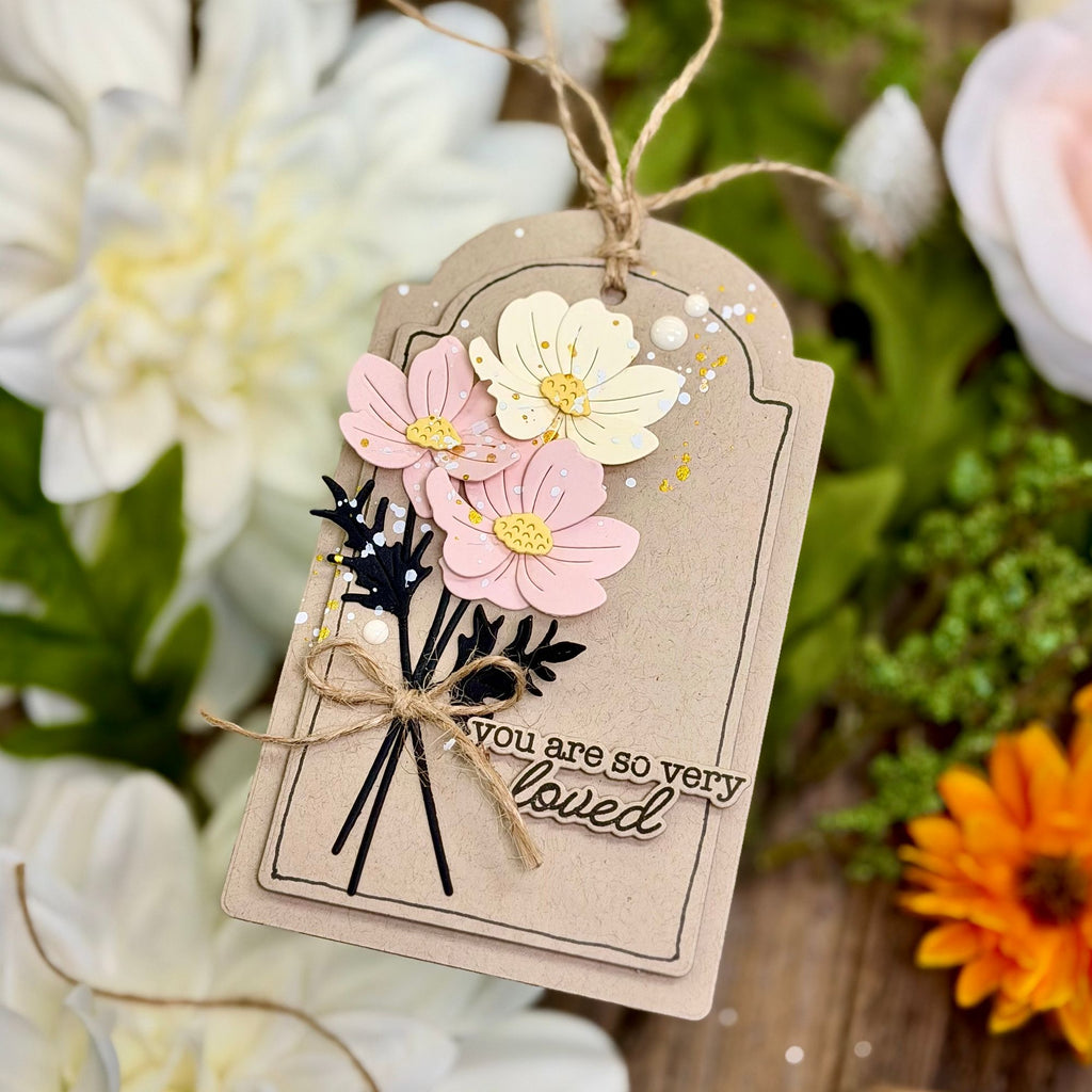 Simon Says Stamp Sunblush Flowers Wafer Dies s1139 Always There You Are Loved Tag Joe Sysavath