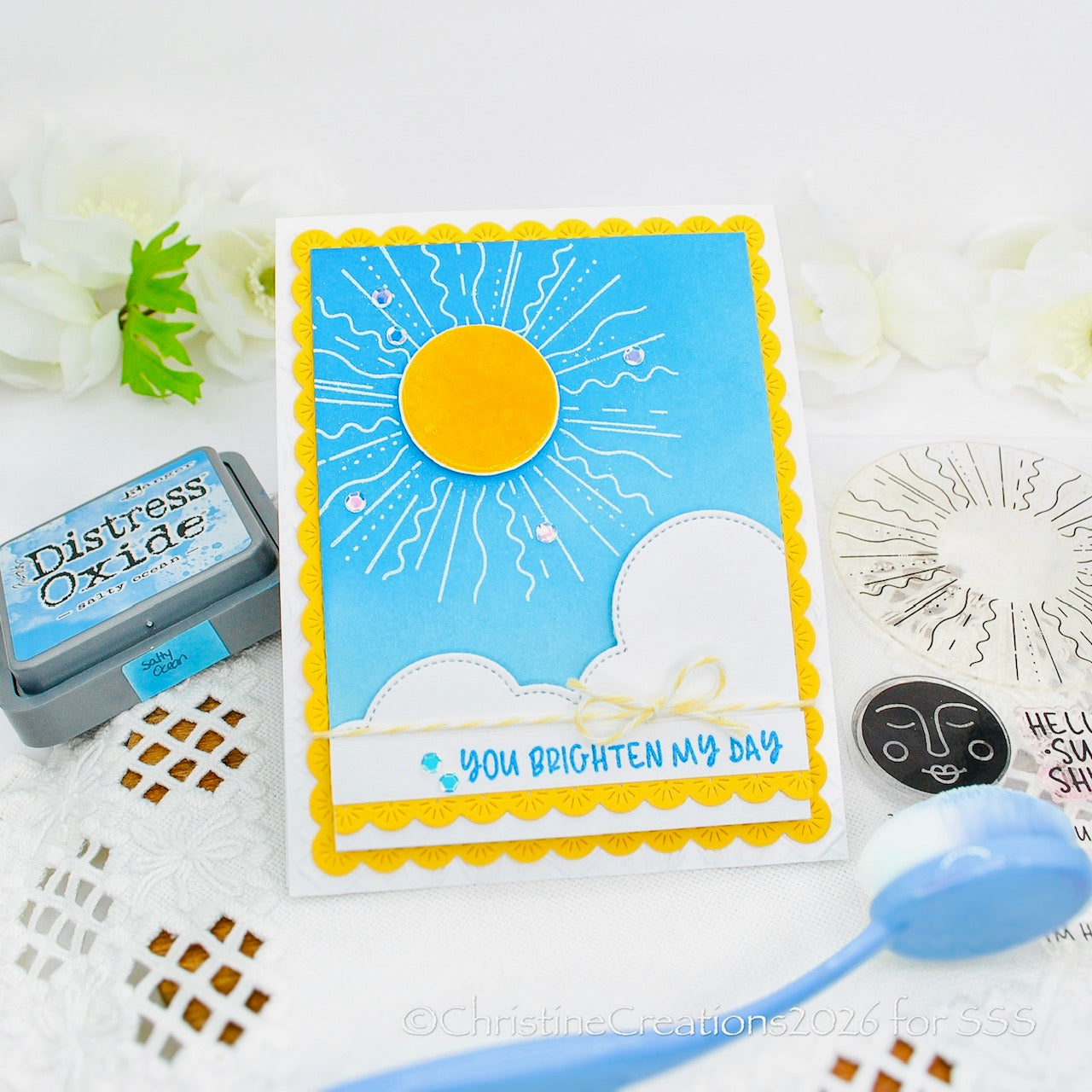 Simon Says Stamp Sunburst Wafer Dies 1684sdc Shine On Brighten My Day Summer Card Christine Okken