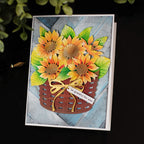 Simon Says Stamp Sunflower Basket Wafer Dies s1195 Stamptember Bibi Cameron So Grateful Card 