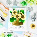 Simon Says Stamp Sunflower Basket Wafer Dies s1195 Stamptember Revati Panekar Thank You Card 