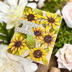 Simon Says Stamp Sunflower Blooms Wafer Dies s1144 Every Happiness Joe Sysavath Summer Flowers Card