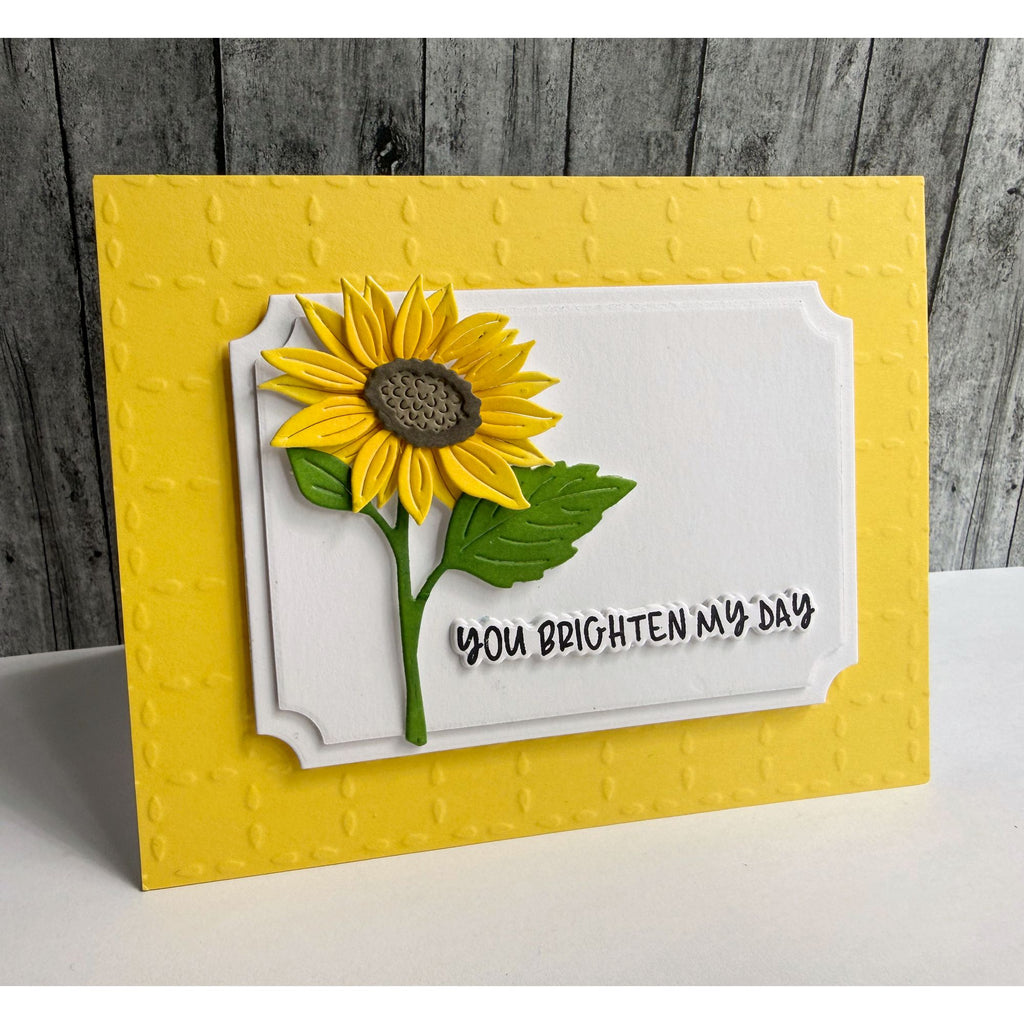Simon Says Stamp Sunflower Blooms Wafer Dies s1144 Every Happiness Lisa Addesa Cheerful Brighten My Day Card