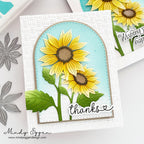 Simon Says Stamp Sunflower Blooms Wafer Dies s1144 Every Happiness Mindy Eggen Summer Thanks Card