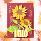 Simon Says Stamp Sunflower Blooms Wafer Dies s1144 Every Happiness Natasha Polite Warm Floral Hello Card