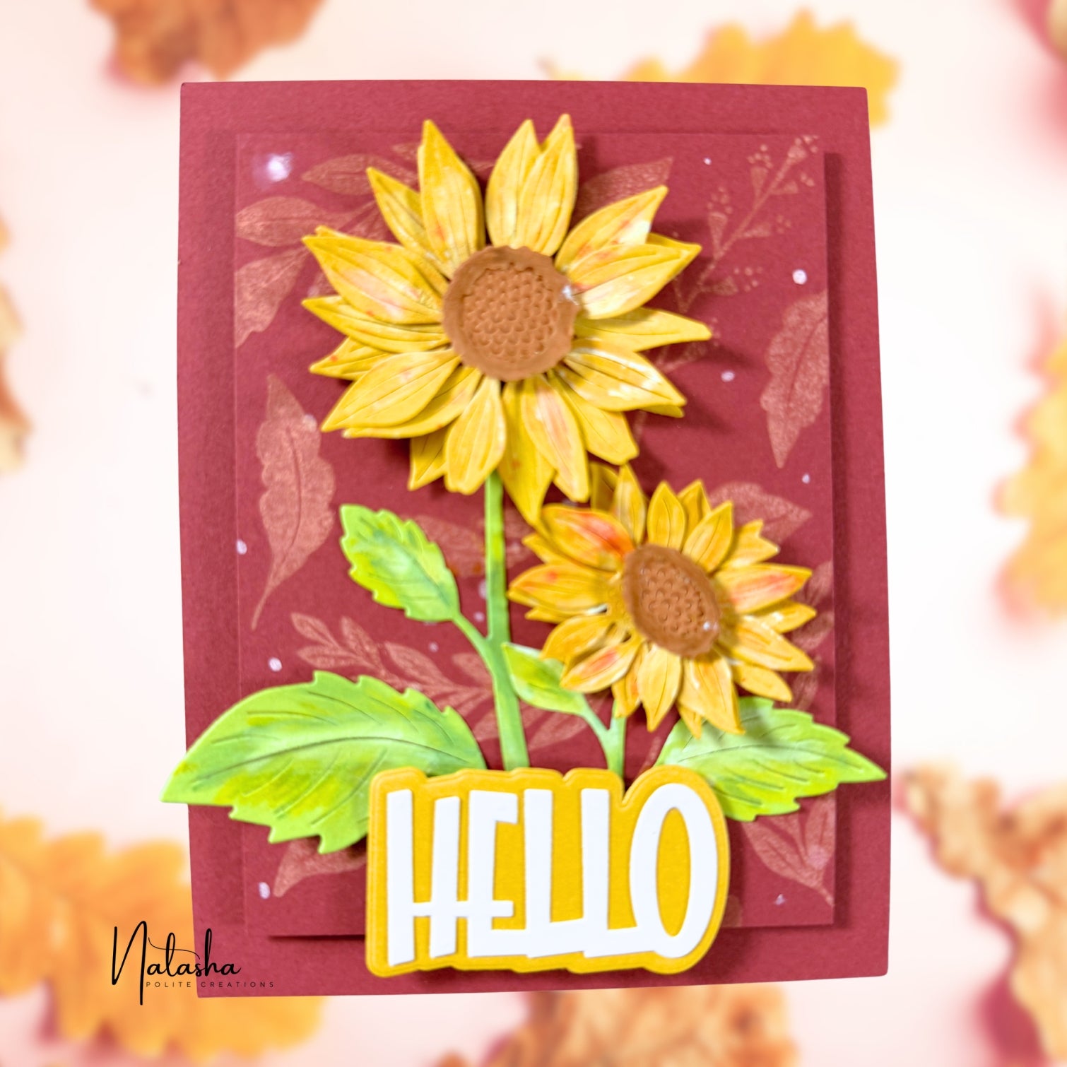 Simon Says Stamp Sunflower Blooms Wafer Dies s1144 Every Happiness Natasha Polite Warm Floral Hello Card