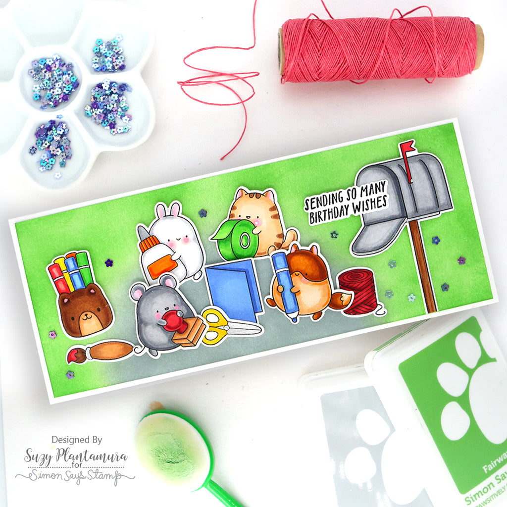 Simon Says Stamp Surprise Mail Wafer Dies 1668sdc Stamptember Suzy Plantamura Birthday Mailbox Card