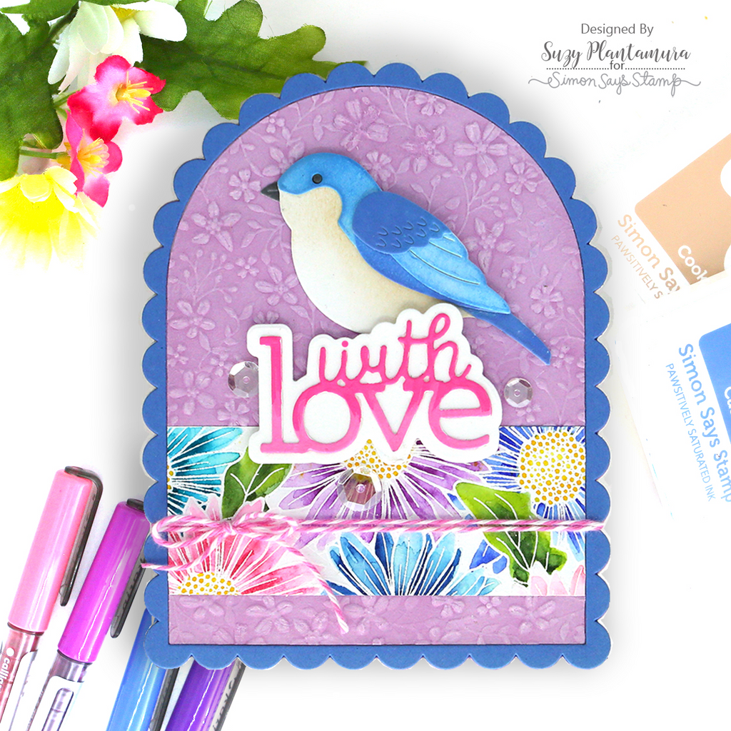 Simon Says Stamp Sweet Songbird Wafer Dies s1110 DieCember With Love Card Suzy Plantamura | color-code:ALT06