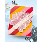 Simon Says Stamp Swirled Thank You Wafer Dies 1635sd Shine On Warm Striped Thanks Card Adriana Arminio