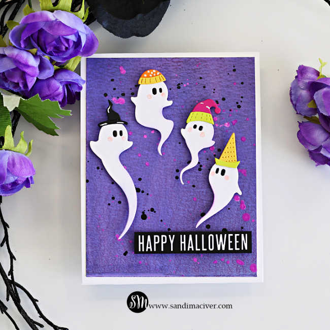 Simon Says Stamp Swirling Ghosts Wafer Dies s1188 Stamptember Sandy MacIver Quirky Halloween Card | color-code:ALT03