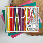 Simon Says Stamp Tall Happy Cover Wafer Die 1622md Shine On Happy Birthday Sister Card Kristin Sluhan
