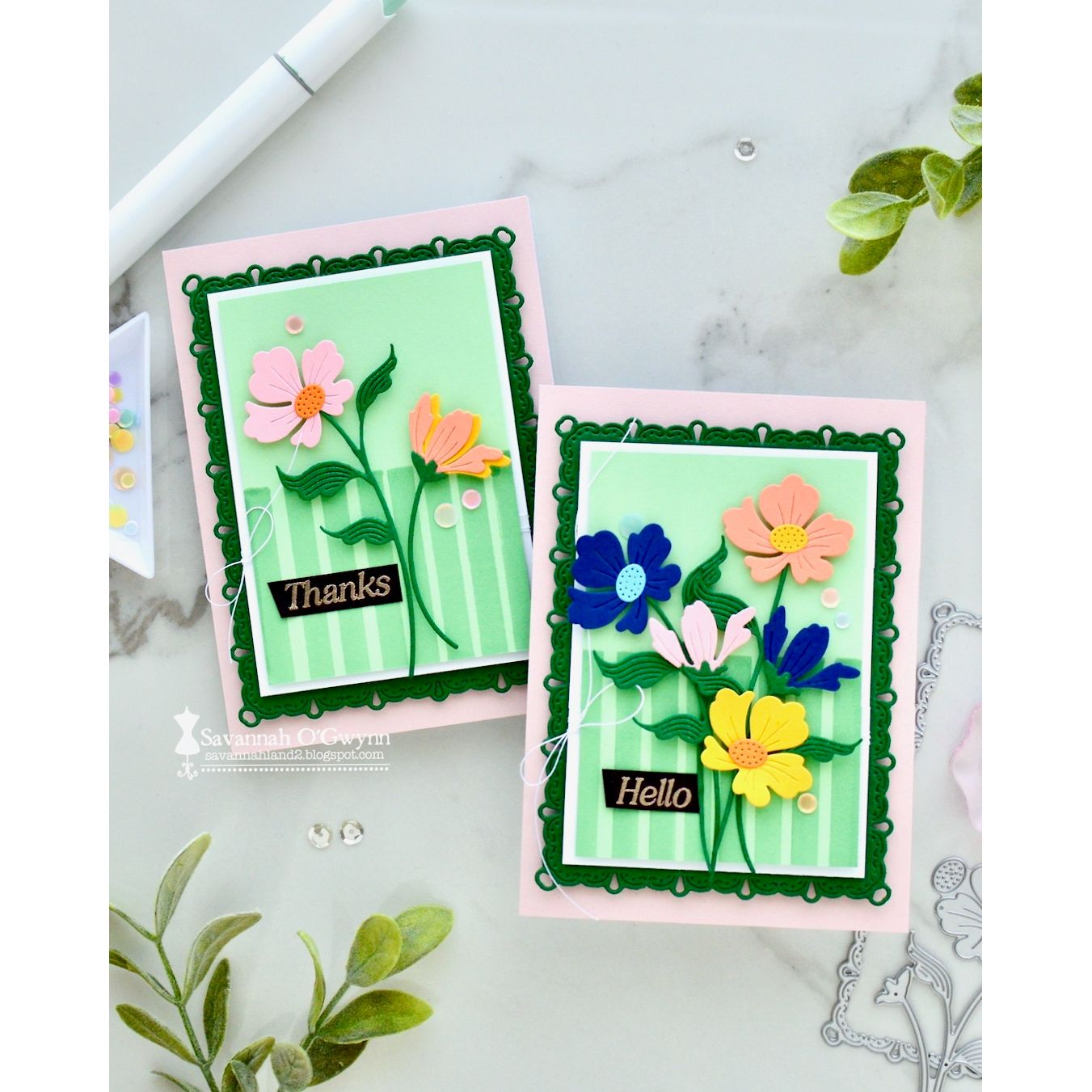 Simon Says Stamp Teardrop Pinpoint Frames Wafer Dies s1135 In My Heart Floral Cards | color-code:ALT03