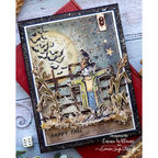 Simon Says Stamp The Scarecrow Wafer Dies 451sss Emma Williams Rustic Autumn Cornfield Card