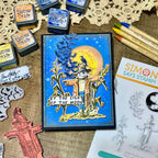 Simon Says Stamp The Scarecrow Wafer Dies 451sss Richele Christensen Blue Cornfield Fall Card