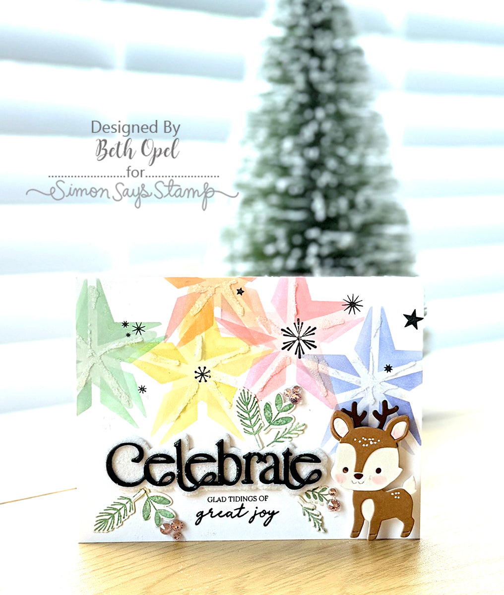 Simon Says Stamp Timeless Celebrate Wafer Dies 1731sd Beht Opel Cute Deer Christmas Card