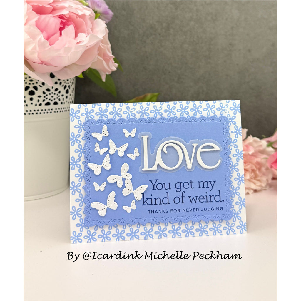 Simon Says Stamp Timeless Love Wafer Dies 1618sd Always There Love My Kind of Weird Card Michelle Peckham