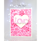 Simon Says Stamp Timeless Love Wafer Dies 1618sd Always There Pink Embossed Love Card Caryn Davies