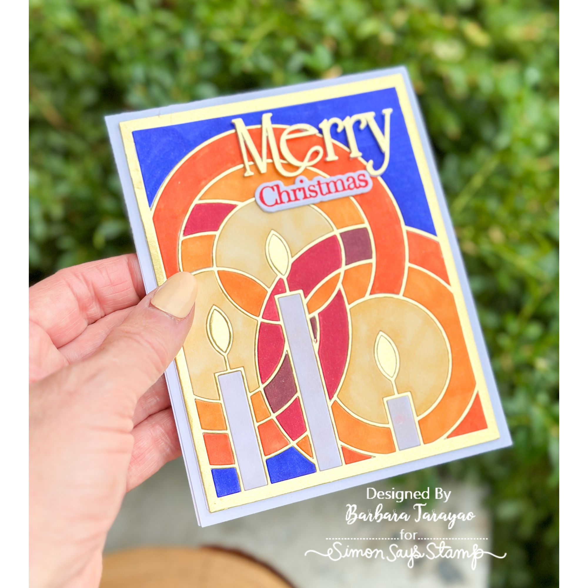 Simon Says Stamp Timeless Merry Christmas Wafer Dies 1665sd Stamptember Barbara Tarayao Candles Card