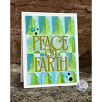Simon Says Stamp Timeless Peace on Earth Wafer Dies 1763sd Kim Taylor Trees Card