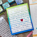 Simon Says Stamp Tiny Text Wafer Dies 394sss You Are Enough Card Richele Christensen