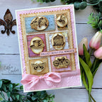 Simon Says Stamp Tiny Things Wafer Dies 164sss Collection of Moments Card Pink Bow Cathie Cowles