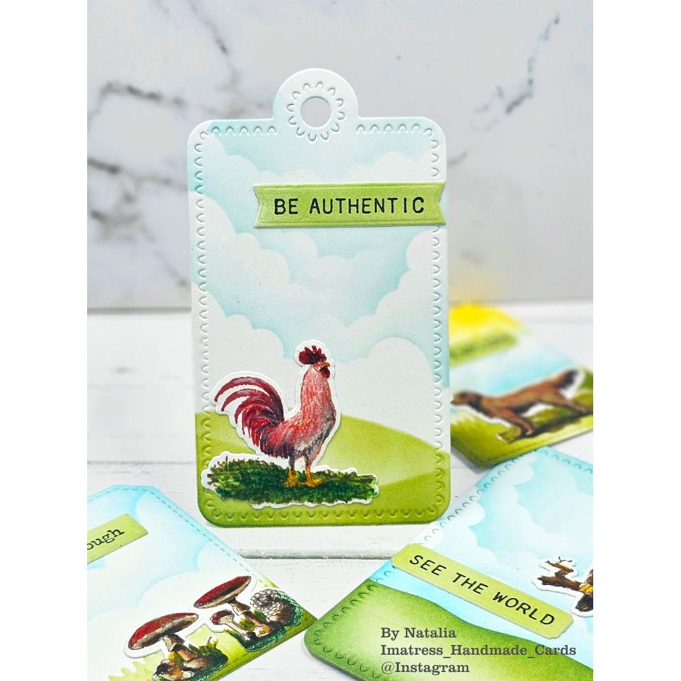 Simon Says Stamp Tiny Things Wafer Dies 164sss Natalia Alton Rooster Tag
