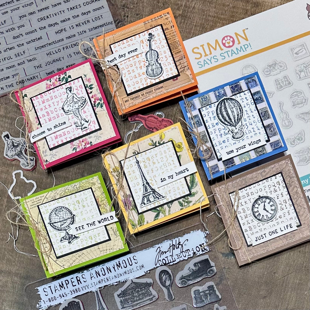 Simon Says Stamp Tiny Things Wafer Dies 164sss Richele Christensen Mini Card Set
