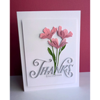 Simon Says Stamp Tissue Petal Stems Wafer Dies s1142 Every Happiness Lisa Addesa Elegant Floral Thanks Card | color-code:ALT08