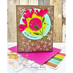 Simon Says Stamp Tissue Petal Stems Wafer Dies s1142 Every Happiness Maggie Haas Bold Circles and Flowers Card 