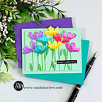 Simon Says Stamp Tissue Petal Stems Wafer Dies s1142 Every Happiness Sandi MacIver Rainbow of Flowers Birthday Card | color-code:ALT06