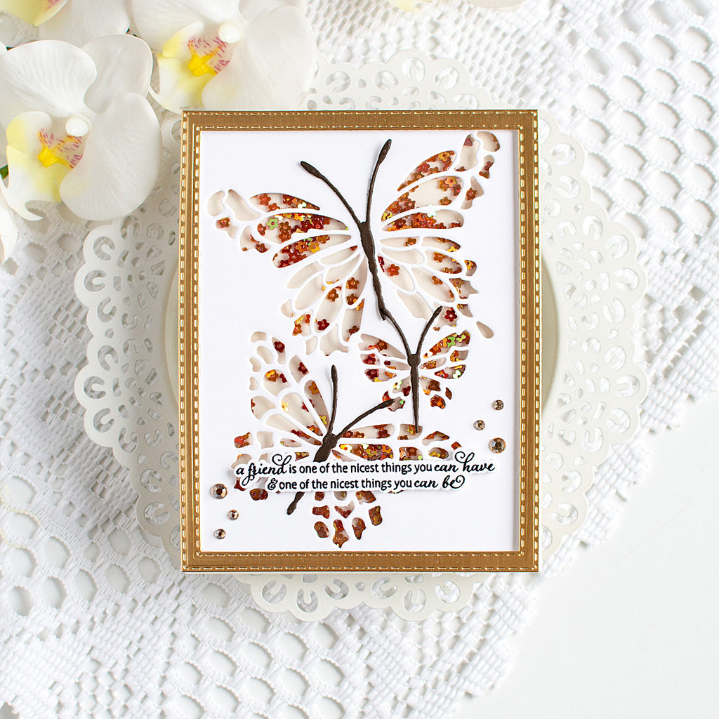 Simon Says Stamp To Friendship Wafer Dies 1692sdc Stamptember Heather Hoffman Butterfly Friend Card
