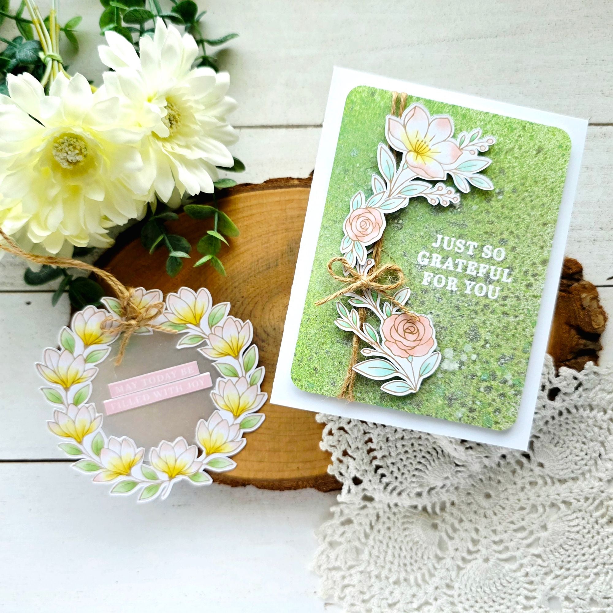 Simon Says Stamp Today and Every Day Wafer Dies 1621sdc Stamptember Amanda Wilcox Card and Tag Set