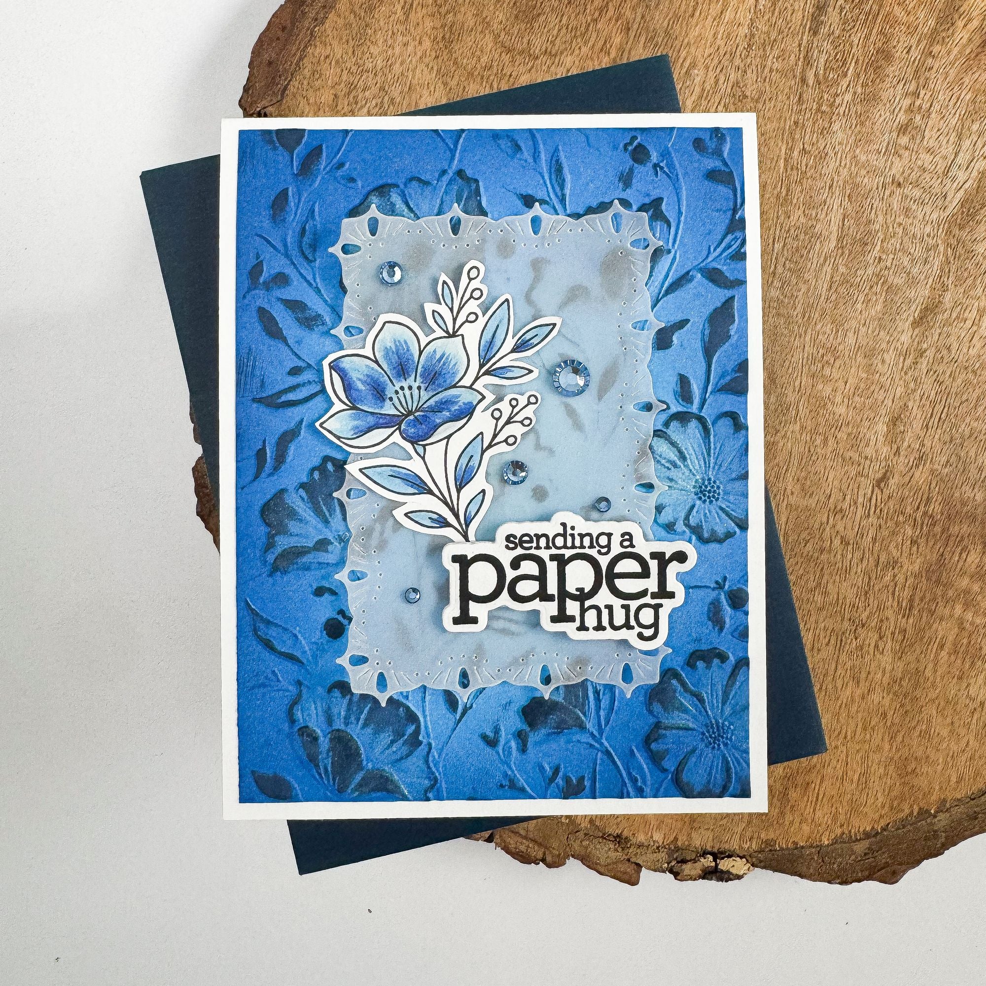 Simon Says Stamp Today and Every Day Wafer Dies 1621sdc Stamptember Kristin Sluhan Blue Hugs Card