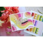 Simon Says Stamp Wavy Rainbow Wafer Die 1624md Stamptember Laura Bassen Happy Thoughts Waves Card