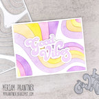 Simon Says Stamp Wavy Rainbow Wafer Die 1624md Stamptember Miriam Prantner Good Vibes Card