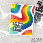 Simon Says Stamp Wavy Rainbow Wafer Die 1624md Stamptember Miriam Prantner Sky's the Limit Card