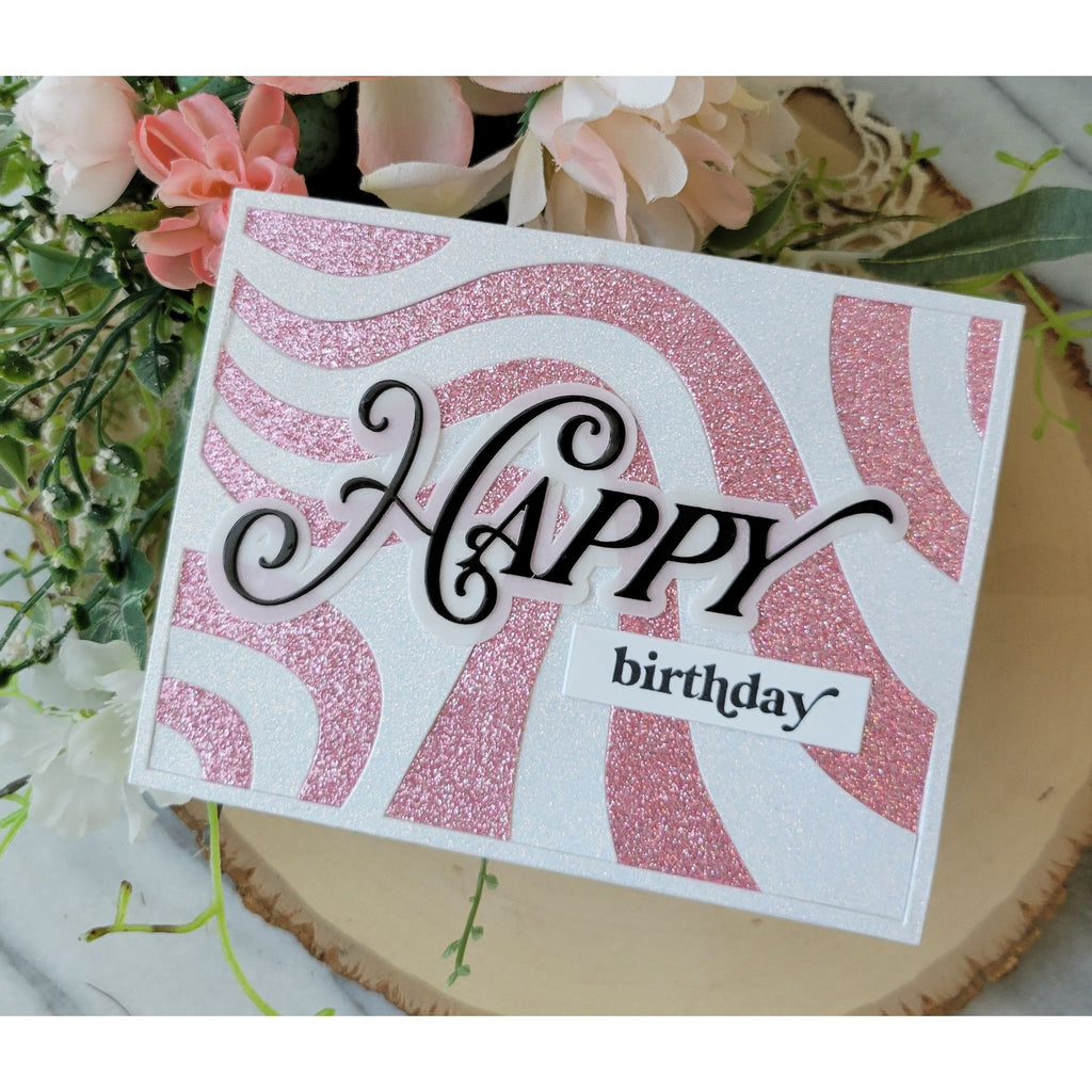 Simon Says Stamp Wavy Rainbow Wafer Die 1624md Stamptember Rosemary Dennis Pink Swirl Card