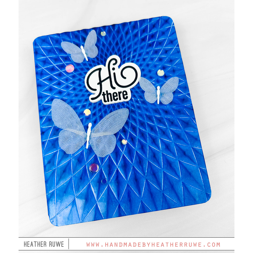Simon Says Stamp Whirl Butterflies Wafer Dies s1109 Beautiful Moments Blue Hi Card Heather Ruwe | color-code:ALT07