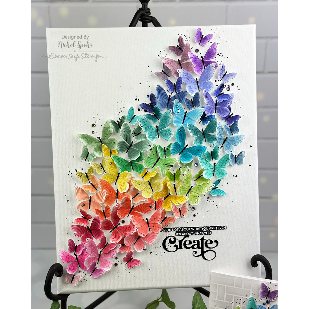 Simon Says Stamp Whirl Butterflies Wafer Dies s1109 Beautiful Moments Butterfly Panel Nichol Spohr | color-code:ALT05