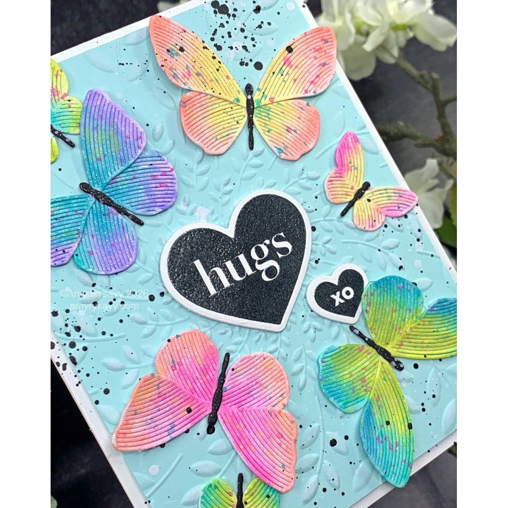 Simon Says Stamp Whirl Butterflies Wafer Dies s1109 Beautiful Moments hugs