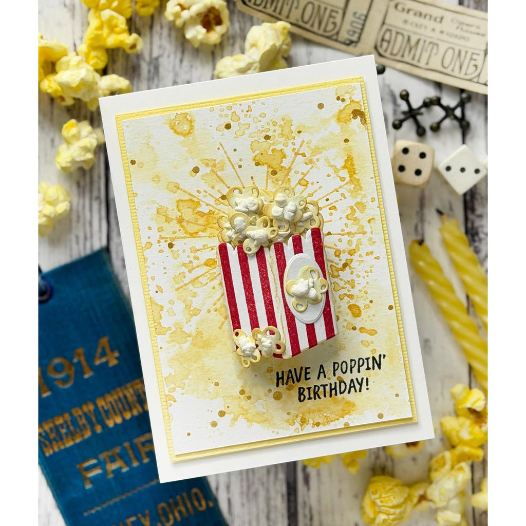 Simon Says Stamp White Heat and Fluff 10ml st0212 Poppin Birthday Card Tim Holtz