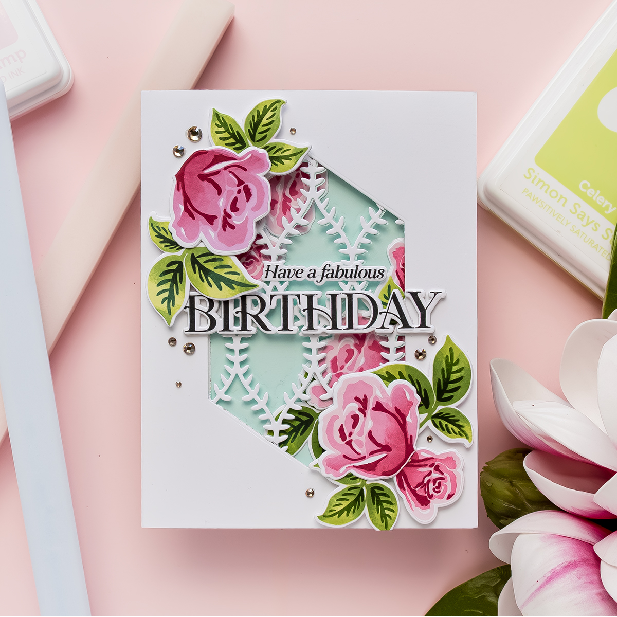 Simon Says Stamp Willowweave Plate Wafer Dies s1131 Always There See Through Birthday Card Yana Smakula | color-code:ALT03