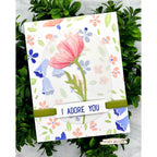 Simon Says Stamp Wishflower Stem Wafer Dies s1143 Every Happiness Mary Reiner Adore You Flowers Card