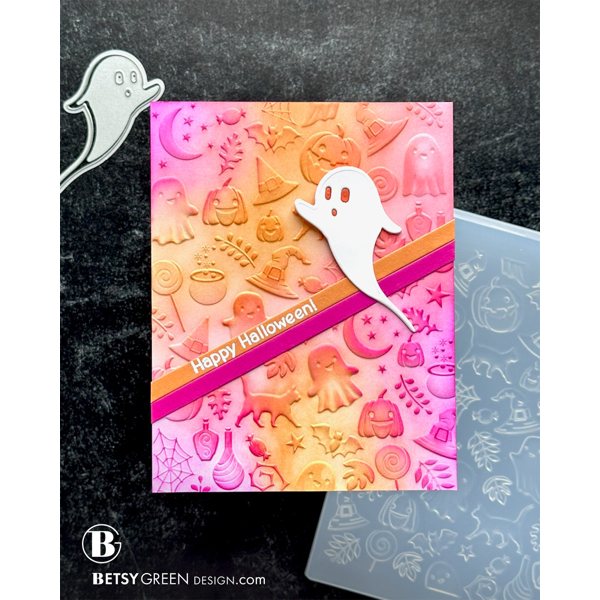 Simon Says Stamp Witches Cottage Wafer Dies s1179 Stamptember Betsy Green Happy Halloween Card