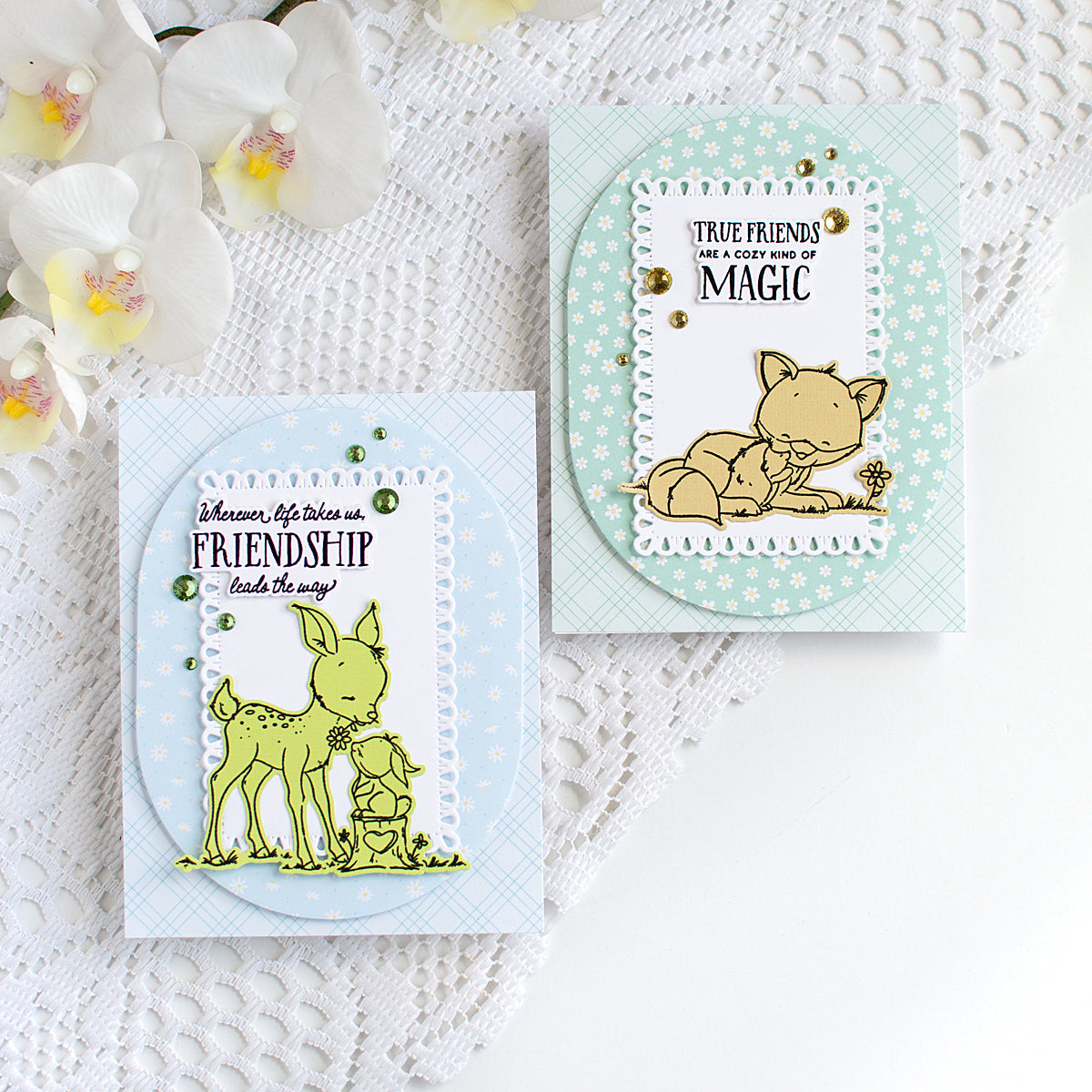 Simon Says Stamp Woodland Friends Wafer Dies 1570sdc Every Happiness Heather Hoffman Critter Cuteness Cards