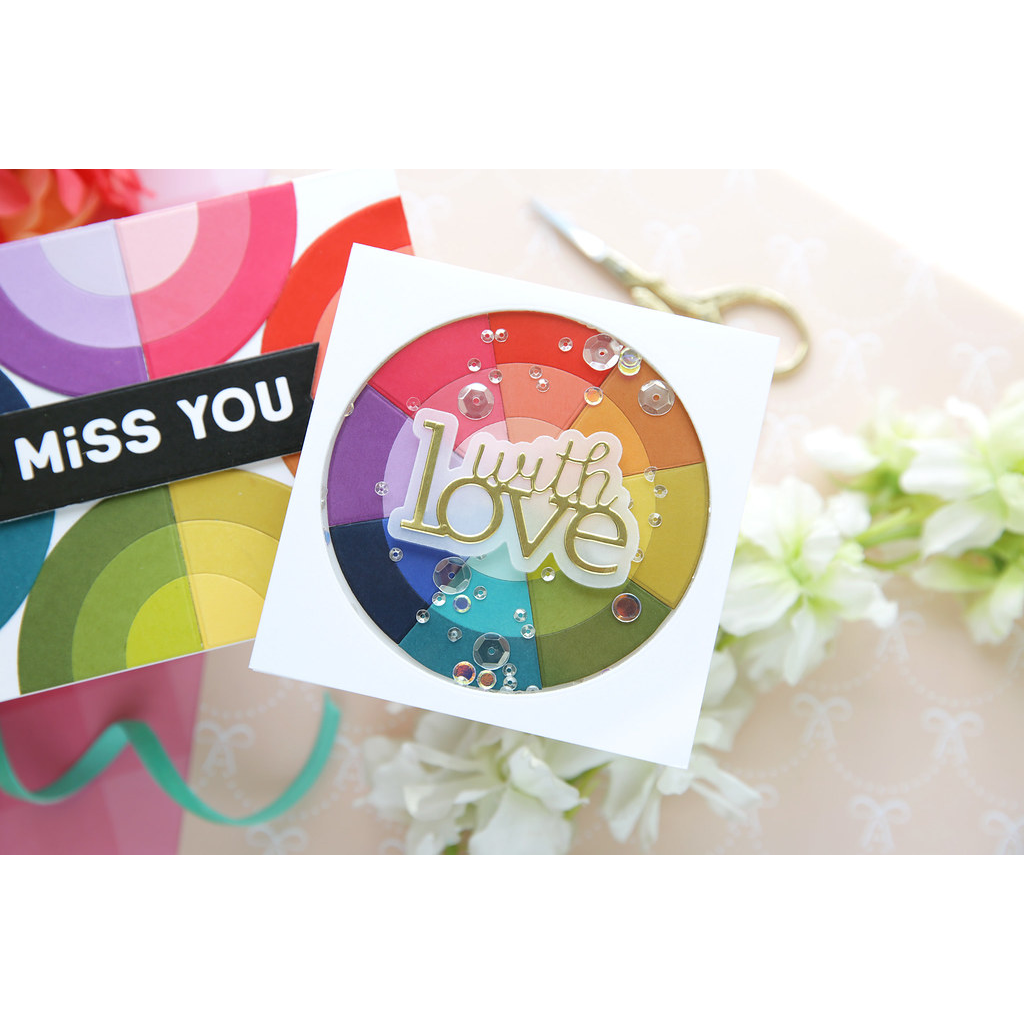 Simon Says Stamp XL Criss-cross Pop Art Wafer Dies Bundle set1285xp With Love Colors Card Laura Bassen | color-code:ALT02