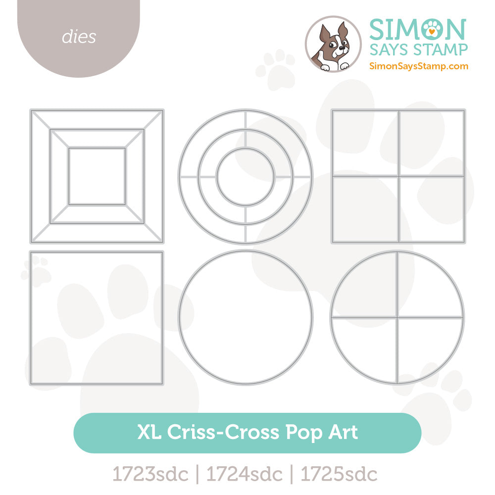 Simon Says Stamp XL Criss-cross Pop Art Wafer Dies Bundle set1285xp actual dies