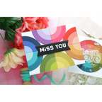 Simon Says Stamp XL Pop Art Circles Wafer Dies 1723sdc Laura Bassen Miss You Colors Card | color-code:ALT02