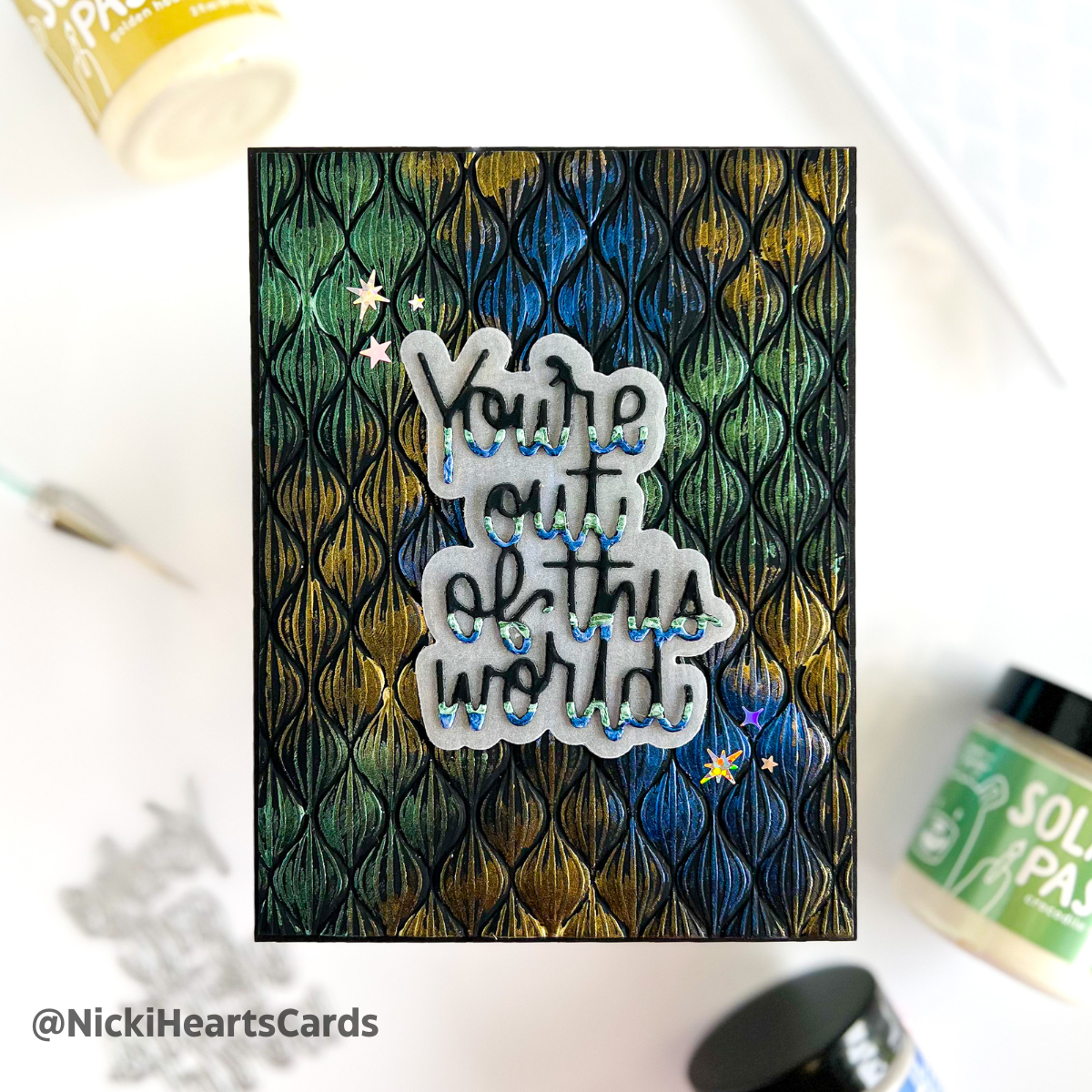 Simon Says Stamp You're Out Of This World Wafer Dies sssd112833 Out Of This World Friend Card Nicki Baxley | color-code:ALT03