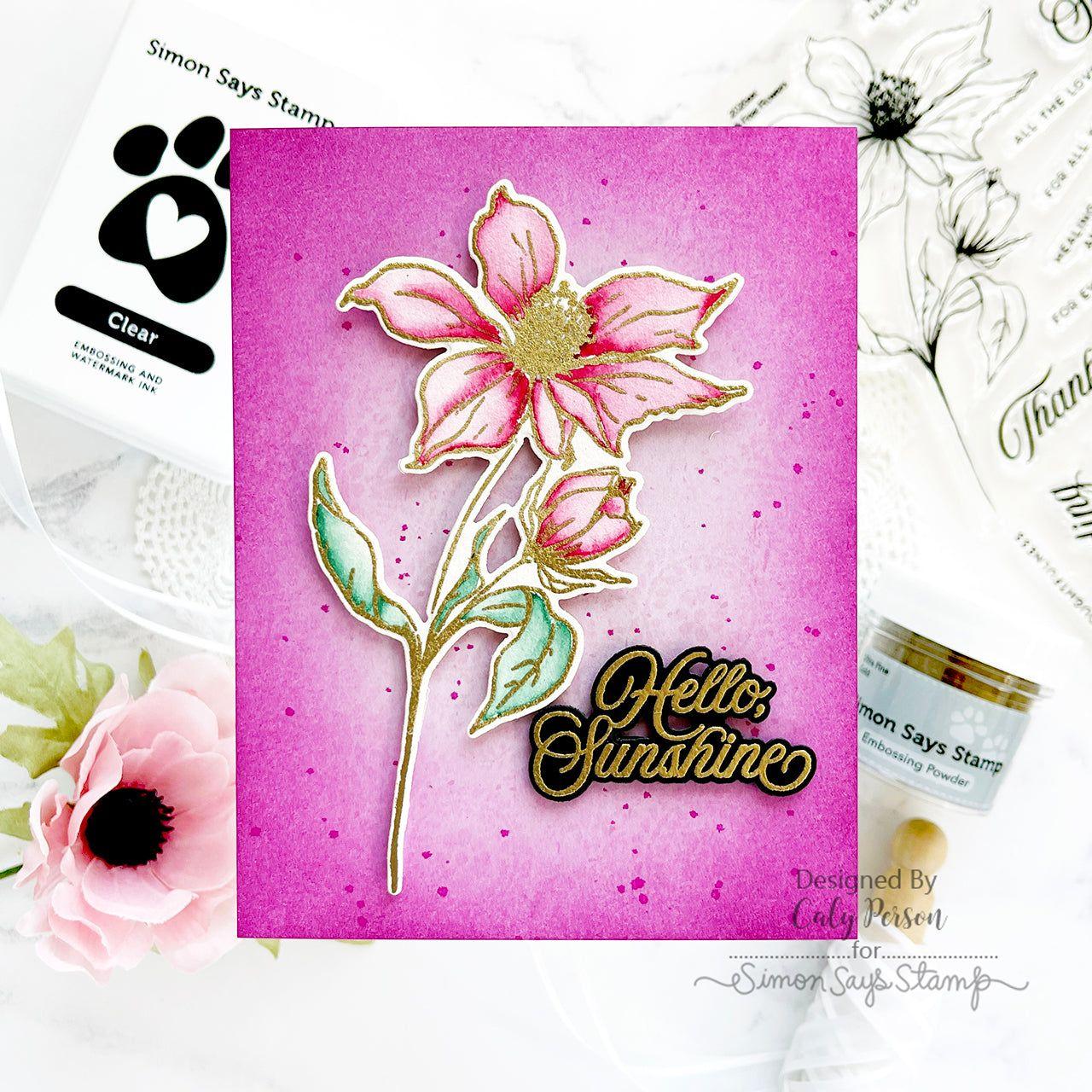 Simon Says Stamps And Dies Wild And Free Flowers set749wf Be Bold Hello Card Caly Person
