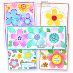 Simon Says Stamps And Stencil Flower Power set773fp Celebrate Card Set Suzy Plantamura | color-code:ALT05
